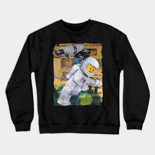 Space Walk Crewneck Sweatshirt by kylewillis